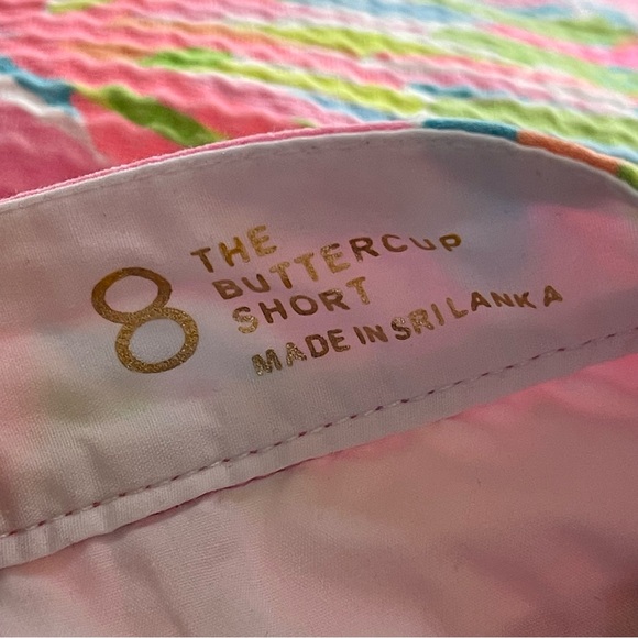 Lilly Pulitzer The Buttercup Short Sz 8 Scallop Hem Pink Blue Shells Print - Picture 5 of 11
